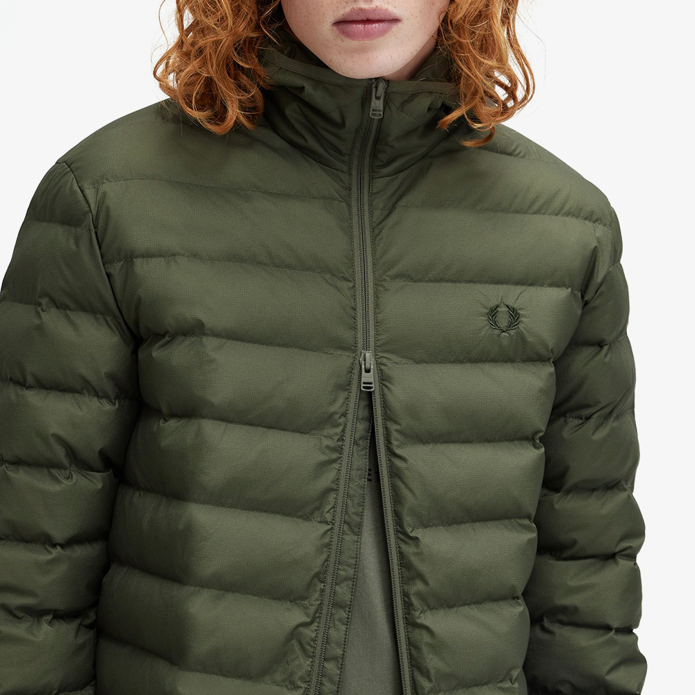 프레드페리 후디드 인슐레이트 자켓 로렐리스그린(Fred Perry Hooded Insulated Jacket Laurel Wreath Green) - 4