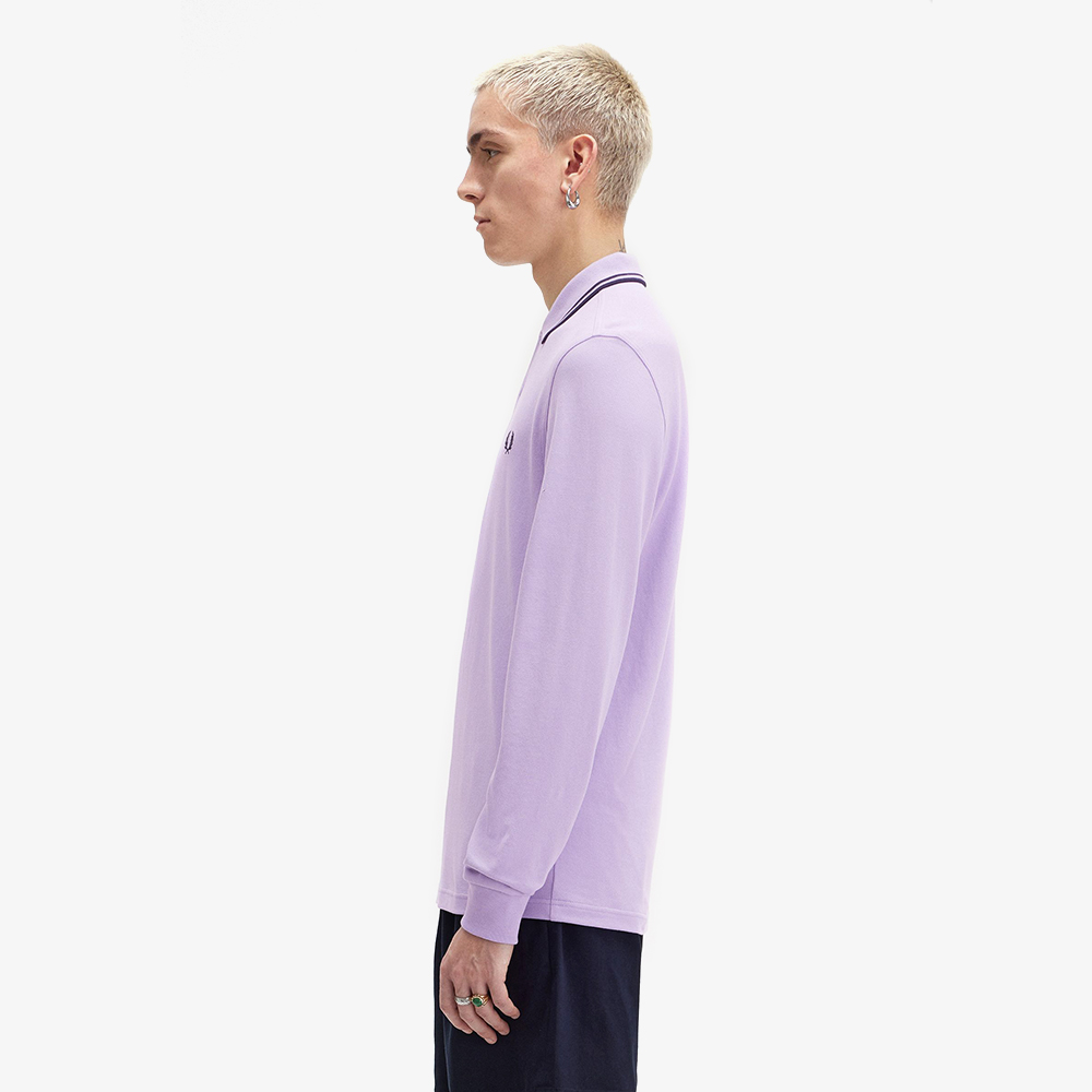 프레드페리 롱 슬리브 트윈 팁 프레드페리 셔츠 바이올렛/네이비(Fred Perry Long Sleeve Twin Tipped Fred Perry Shirt Ultra Violet) - 3