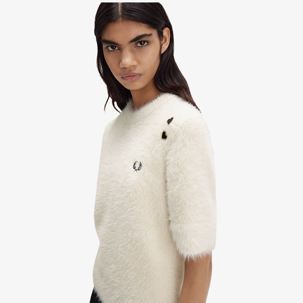 프레드페리 X 에이미와인하우스 텍스쳐드 니트 탑 에크루(Fred Perry X Amy Winehouse Textured Knitted Top Ecru) - 4