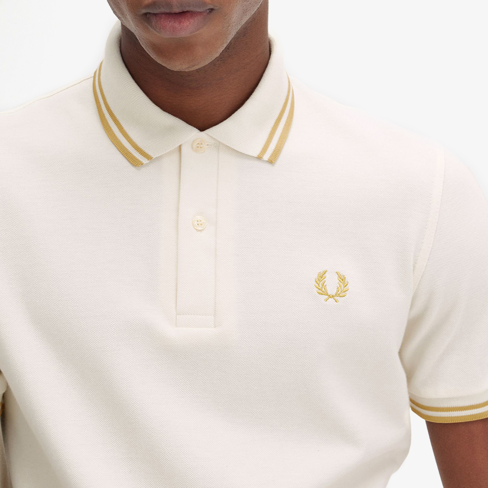 프레드페리 M12 트윈 팁 프레드페리 셔츠 에크루/허니콤(Fred Perry The Original Twin Tipped Fred Perry Shirt Ecru) - 5
