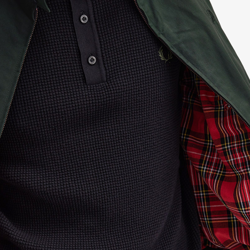 프레드페리 메이드인잉글랜드 왁스 해링턴 자켓 나이트그린(Fred Perry Made In England Wax Harrington Night Green) - 5