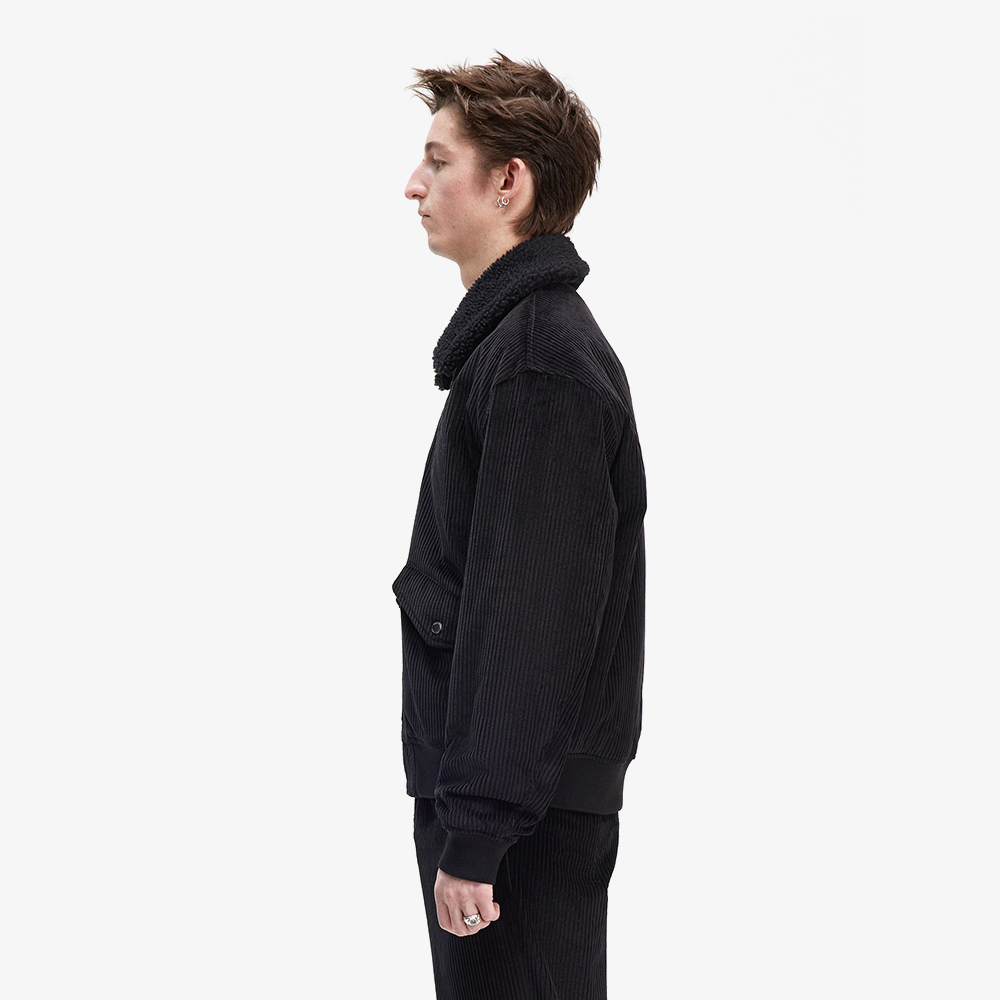 프레드페리 디테쳐블 칼라 코듀로이 봄버 자켓 블랙(Fred Perry Removable Collar Cord Bomber Jacket Black) - 3