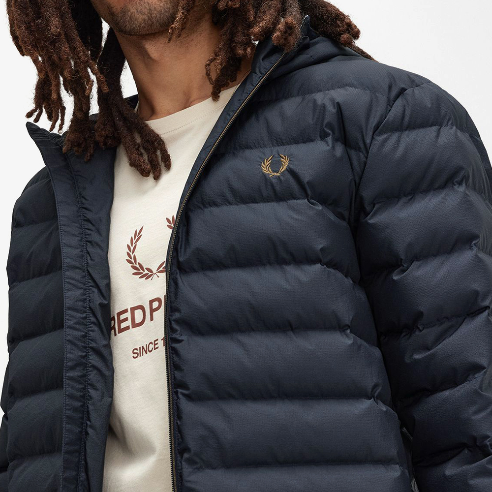 프레드페리 후디드 인슐레이트 자켓 네이비(Fred Perry Hooded Insulated Jacket Navy) - 5