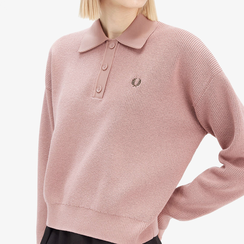 프레드페리 우먼 니트 셔츠 다크핑크(Fred Perry Womens Knitted Shirt Dark Pink) - 4