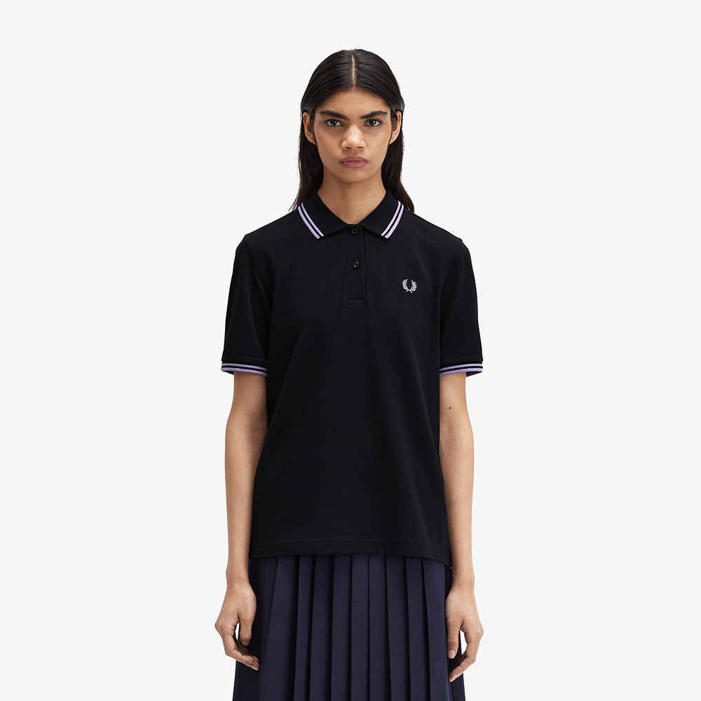 프레드페리 우먼 트윈 팁 프레드페리 셔츠 네이비/바이올렛(Fred Perry Womens Twin Tipped Fred Perry Shirt Navy) - 2