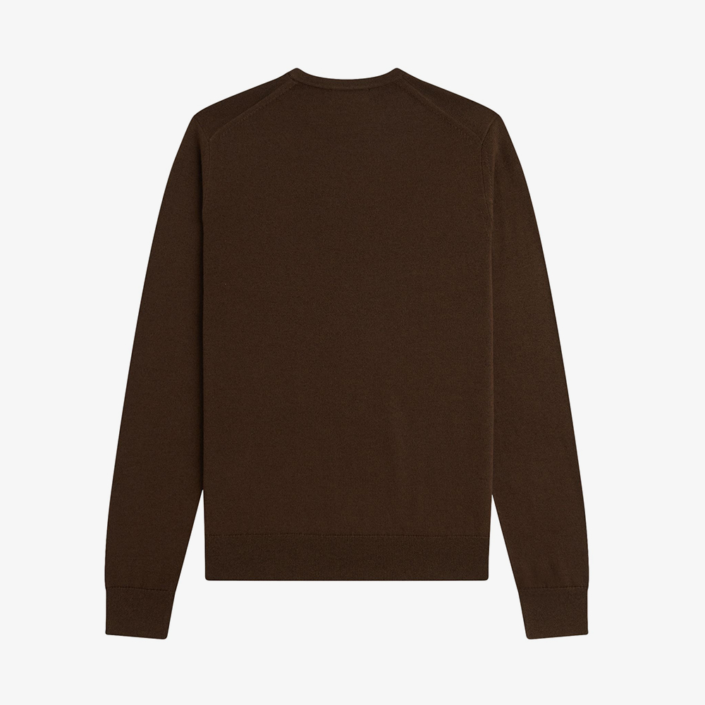 프레드페리 클래식 크루넥 메리노울 니트 번트토바코(Fred Perry Classic Crew Neck Knit Burnt Tobacco) - 6