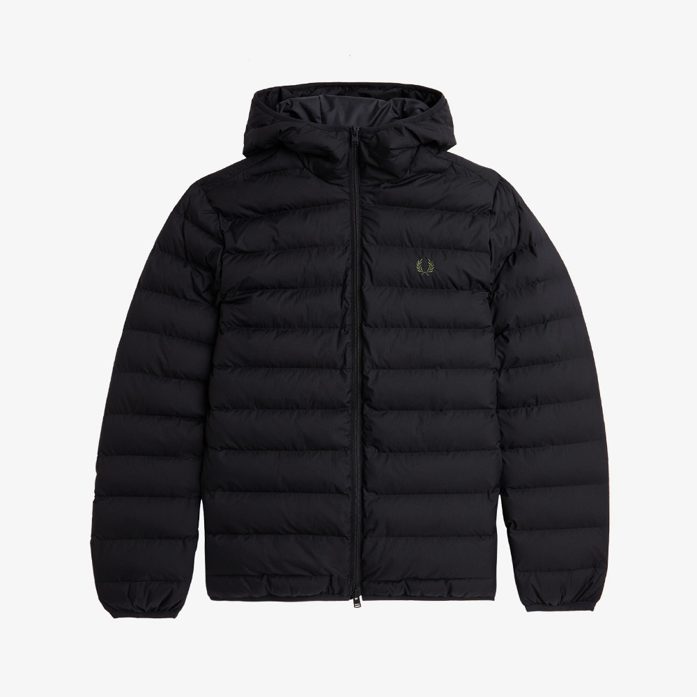 프레드페리 후디드 인슐레이트 자켓 블랙(Fred Perry Hooded Insulated Jacket Black) - 1