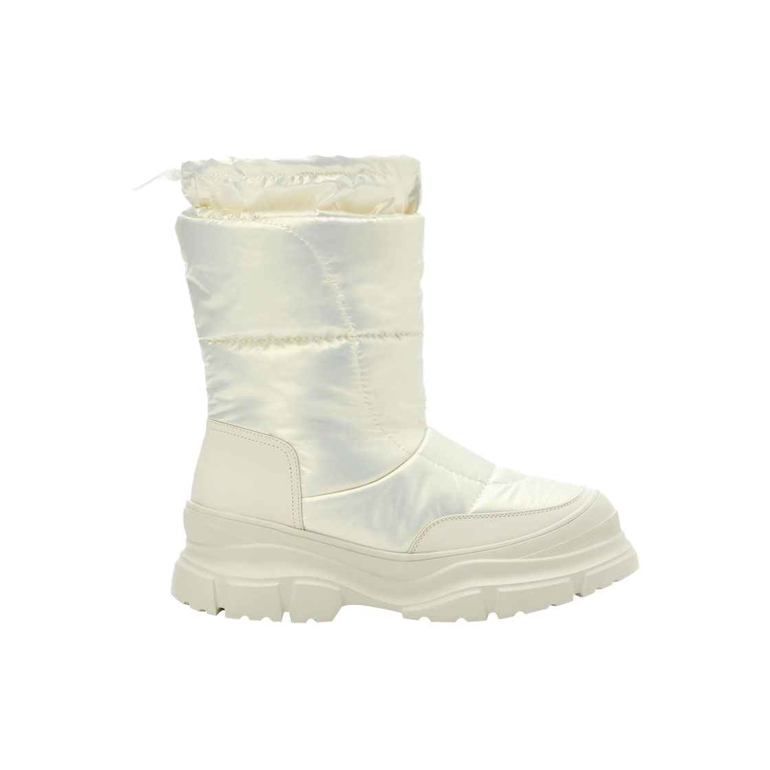 페이즈 스티치 푸퍼 부츠 글로시네추럴(PAES Stitch Puffer Boots Glossy Natural)