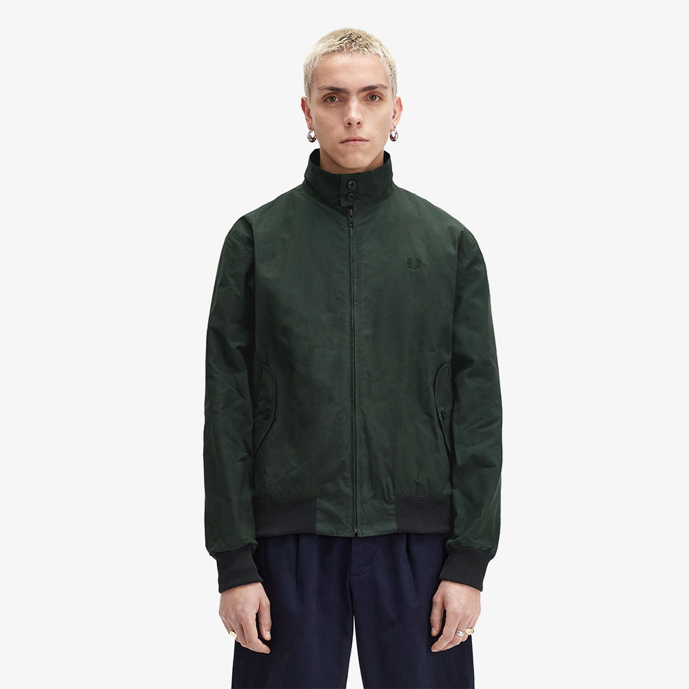 프레드페리 메이드인잉글랜드 왁스 해링턴 자켓 나이트그린(Fred Perry Made In England Wax Harrington Night Green) - 2