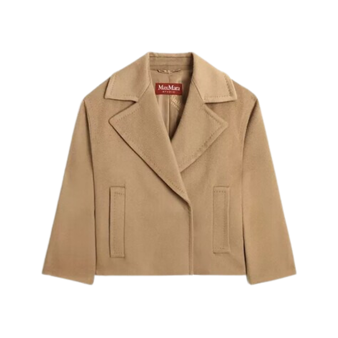 W) 막스마라 스튜디오 카발라 울 드랩 피 코트 카멜 | Max Mara