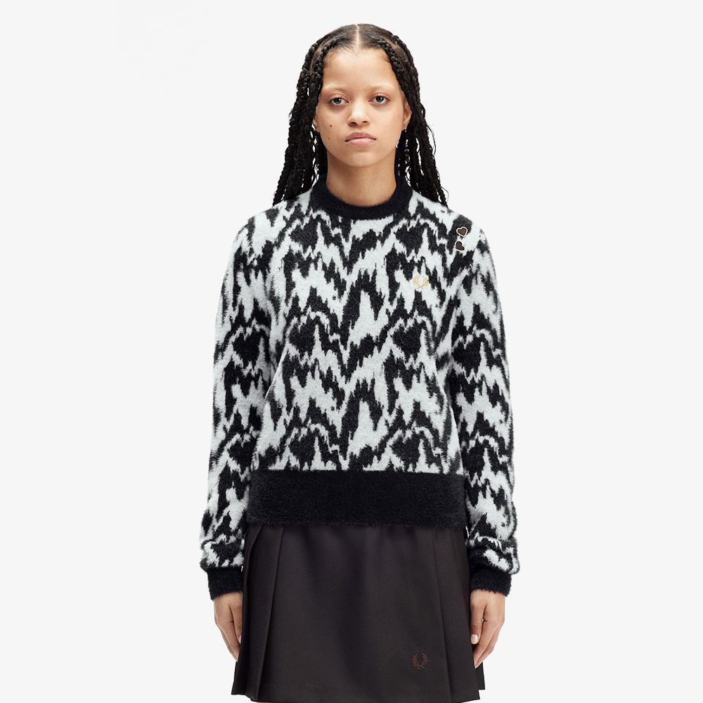 프레드페리 X 에이미와인하우스 애니멀 자카드 니트 에크루(Fred Perry X Amy Winehouse Animal Jacquard Knit Ecru) - 2