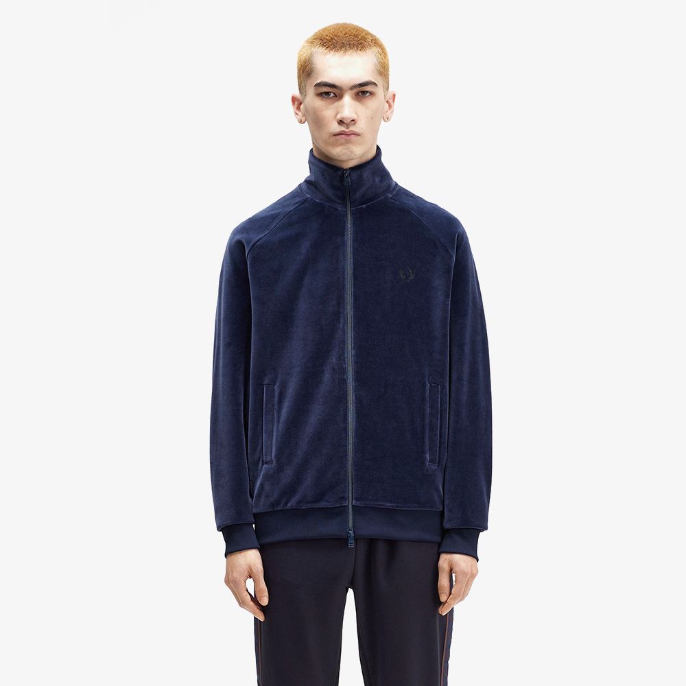 프레드페리 벨루어 트랙 자켓 다크카본(Fred Perry Velour Track Jacket Dark Carbon) - 2