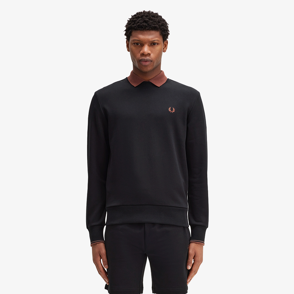 프레드페리 크루넥 스웻셔츠 블랙(Fred Perry Crew Neck Sweatshirt Black) - 2
