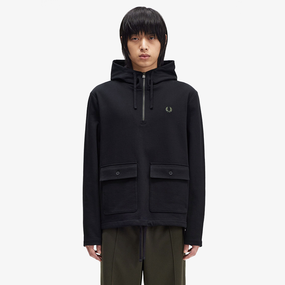 프레드페리 헤비웨이트 풀 오버 스웻셔츠 블랙(Fred Perry Heavyweight Pullover Sweatshirt Black) - 2