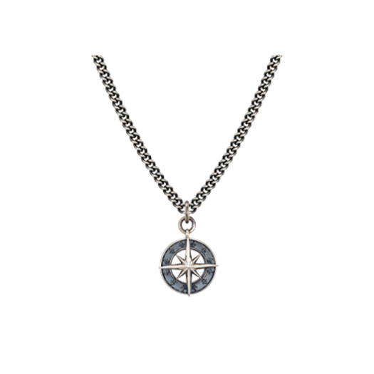 SLN.112 Scudo Vintage Compass Point Necklace