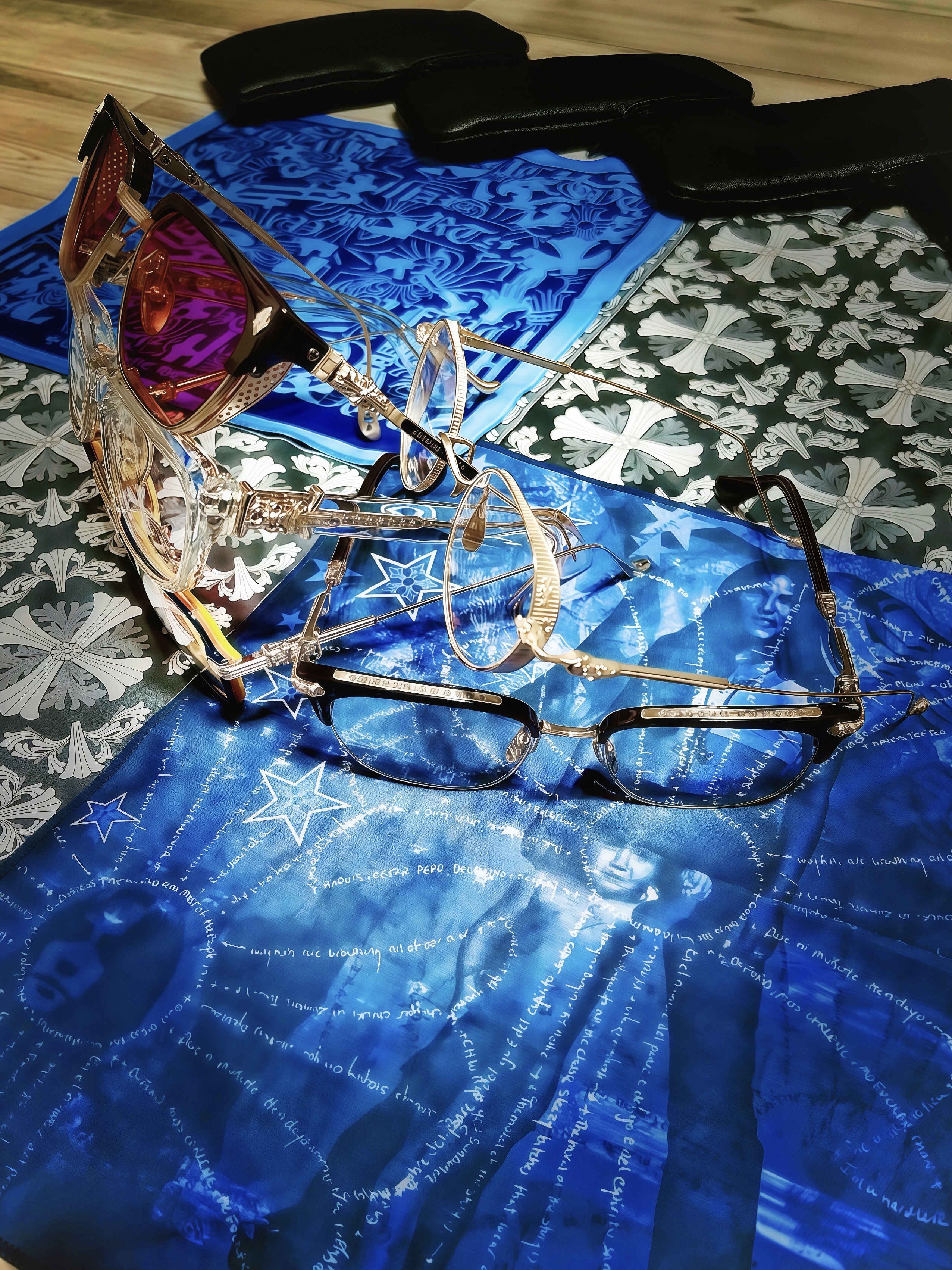 Chrome Hearts Vagasoreass Gold Plated Matte Gold Plated, Chrome Hearts Thirst Trap Blue Hour 착용 스타일 - 2