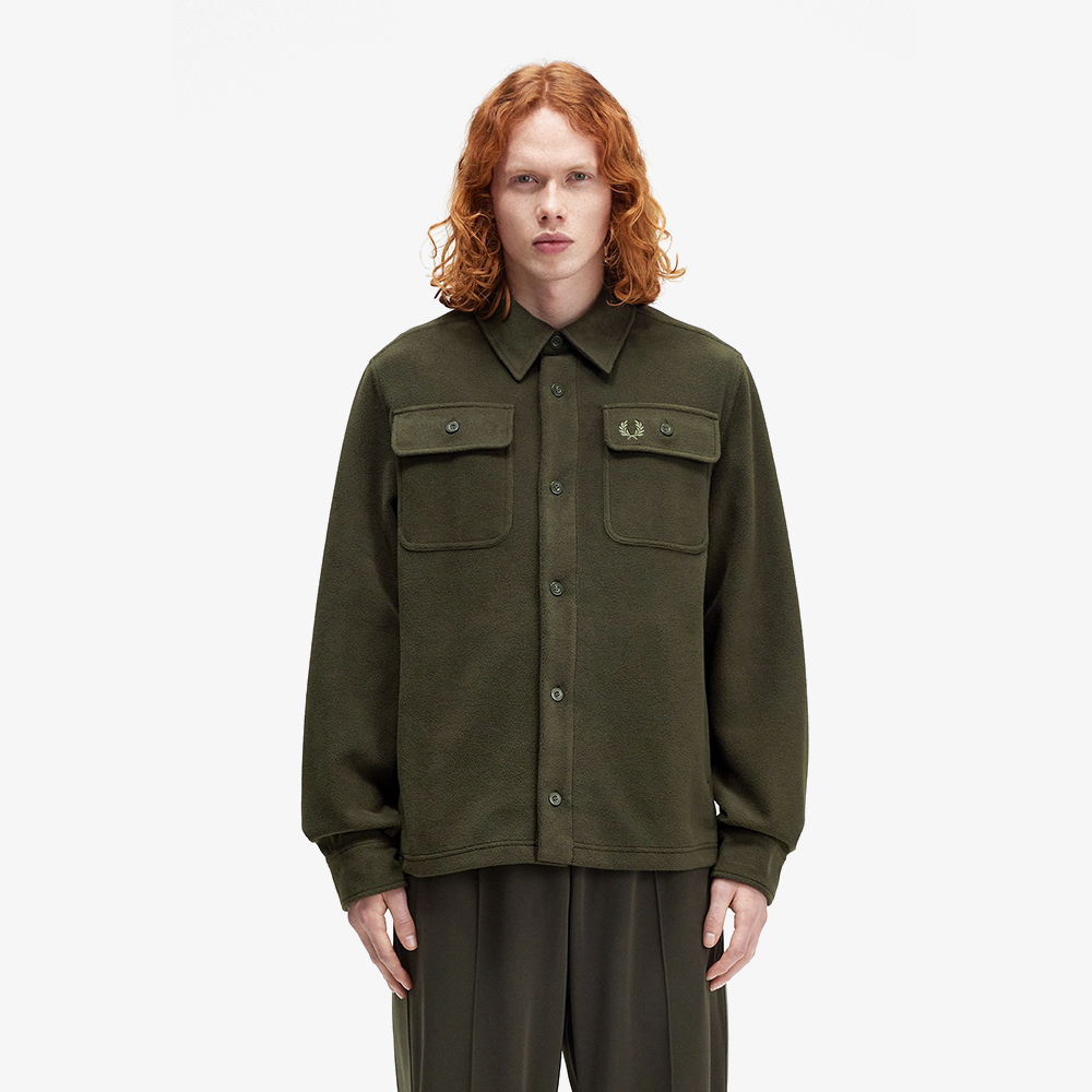 프레드페리 플리스 오버셔츠 헌팅그린(Fred Perry Fleece Overshirt Hunting Green) - 2