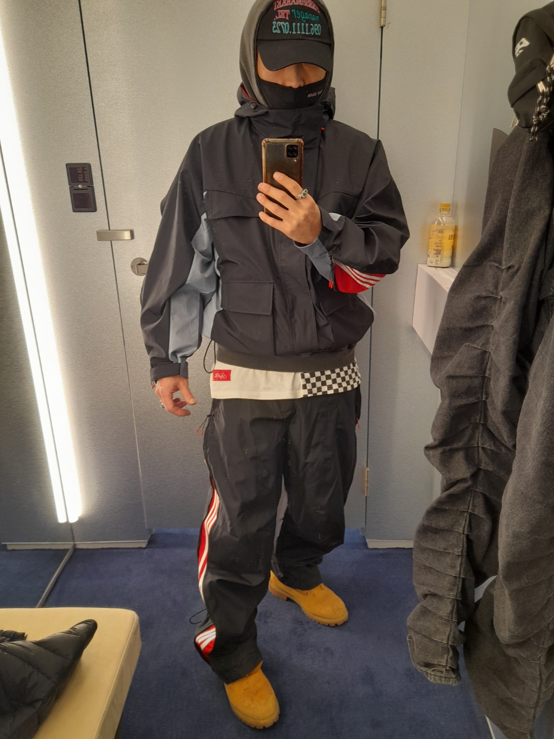 Adidas x Ordinary People Utility Parka Black - KR Sizing, Adidas x Ordinary People Utility Pants Black - KR Sizing 착용 스타일 - 2