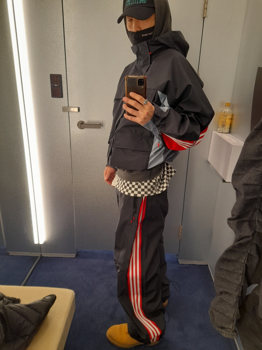 Adidas x Ordinary People Utility Parka Black - KR Sizing, Adidas x Ordinary People Utility Pants Black - KR Sizing 착용 스타일 - 3