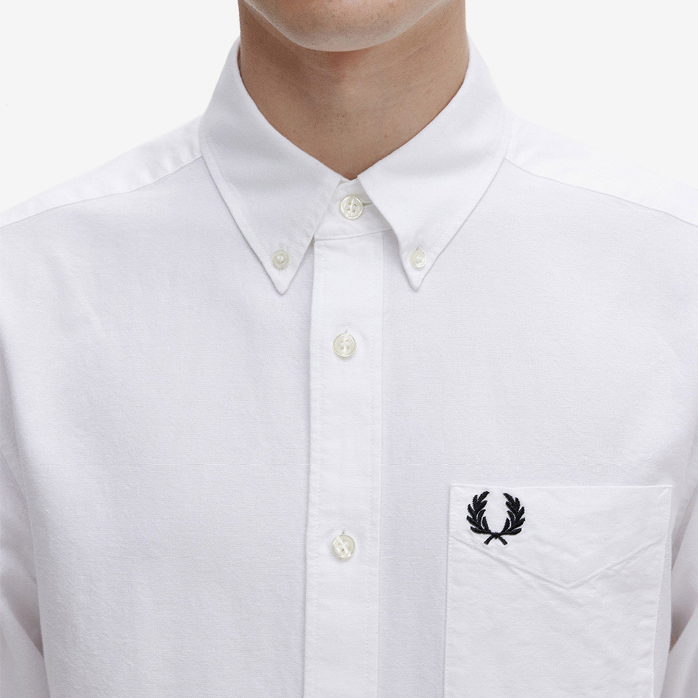 프레드페리 롱 슬리브 옥스포드 셔츠 화이트(Fred Perry Long Sleeves Oxford Shirt White) - 5