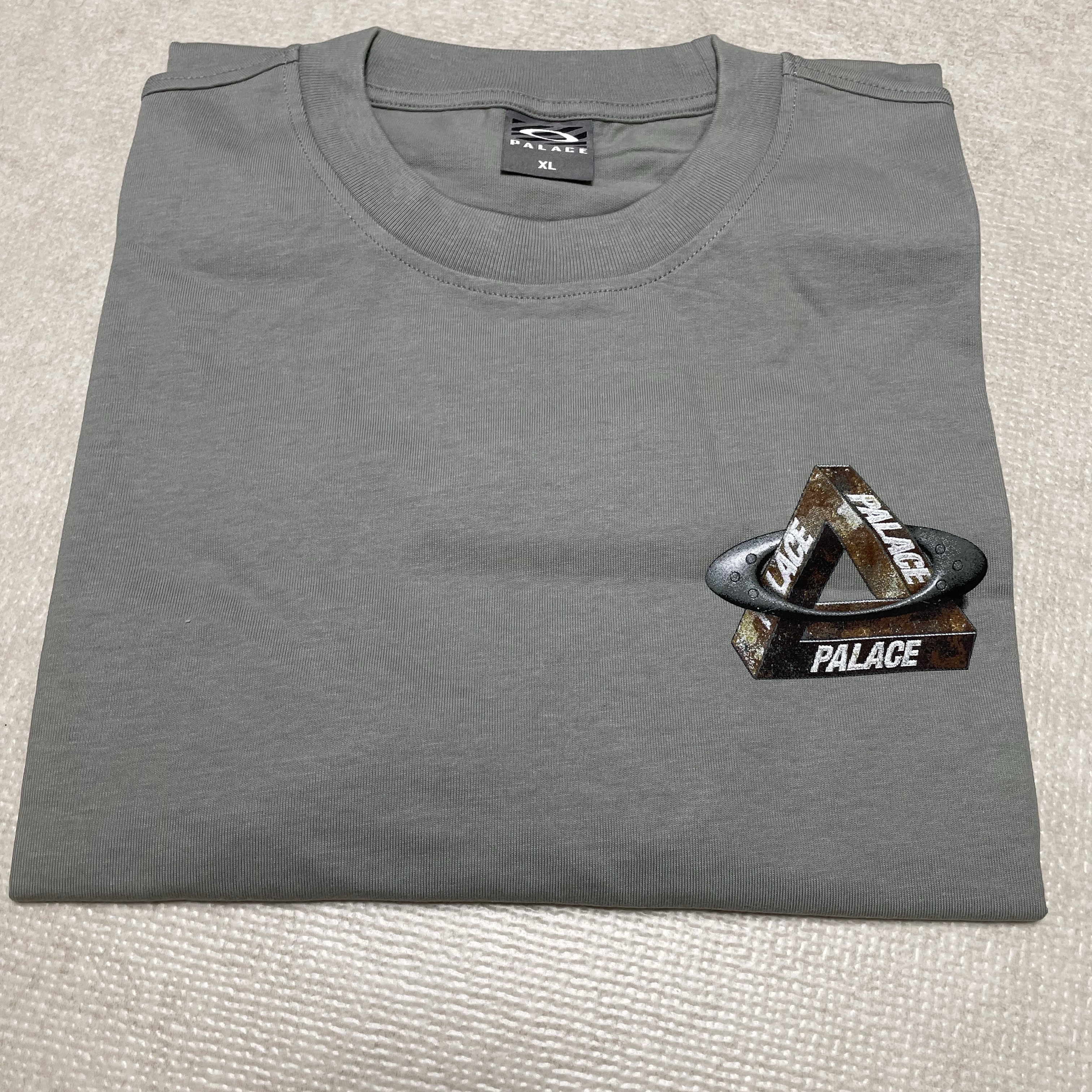 Palace x Oakley T-Shirt Grey - 24FW 착용 스타일 - 1