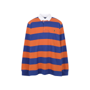 [20% 적립] Polo Ralph Lauren Iconic Rugby Shirt College Orange Classic Azure - 24FW