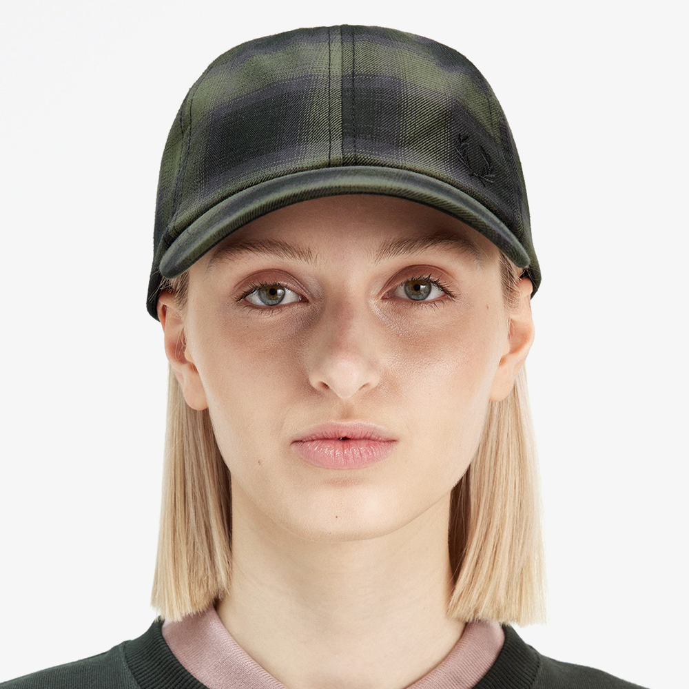 프레드페리 블러 체크 캡 로렐리스그린(Fred Perry Blurred Check Cap Laurel Wreath Green) - 2