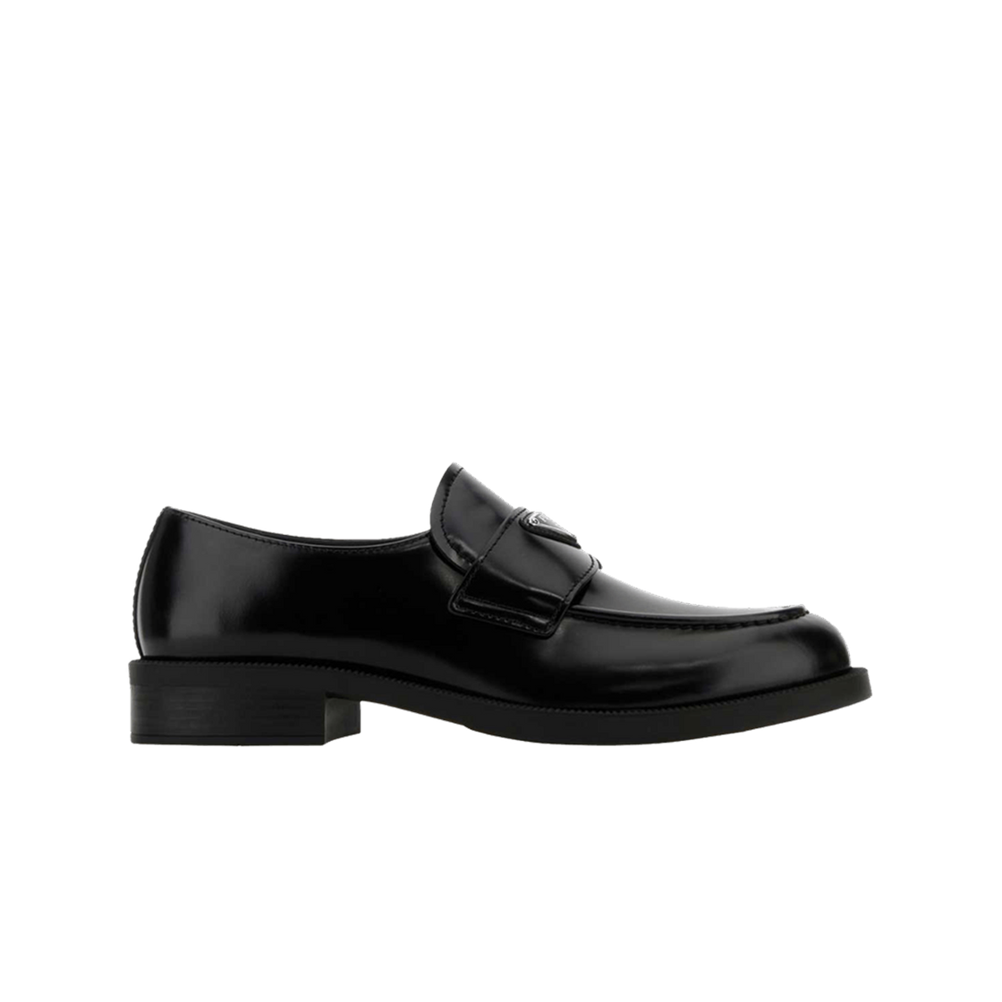 2DE145-055-F0002 Prada Spazzolato Loafers Black