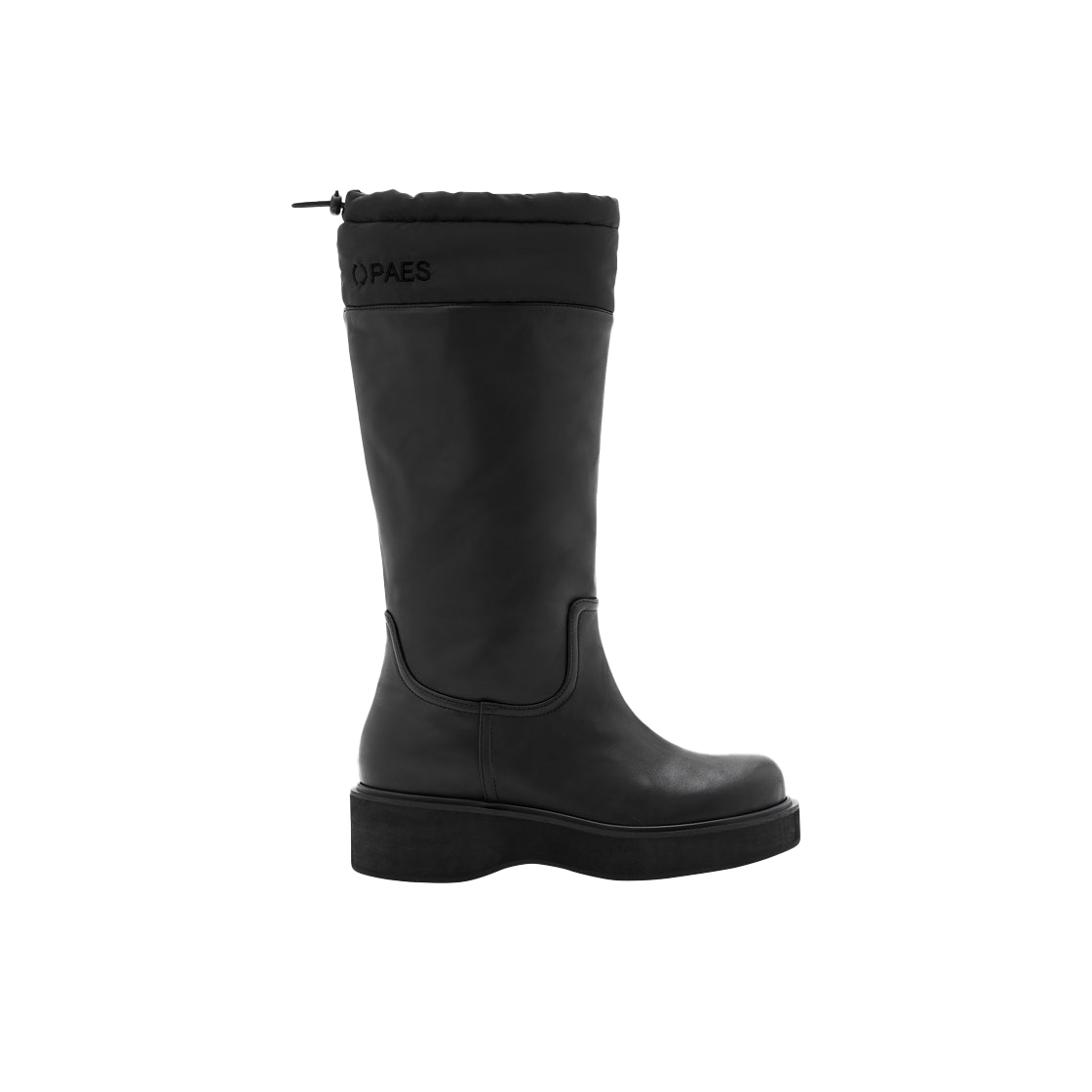 paes-16-BLK PAES Napping Soft Leather Boots Black