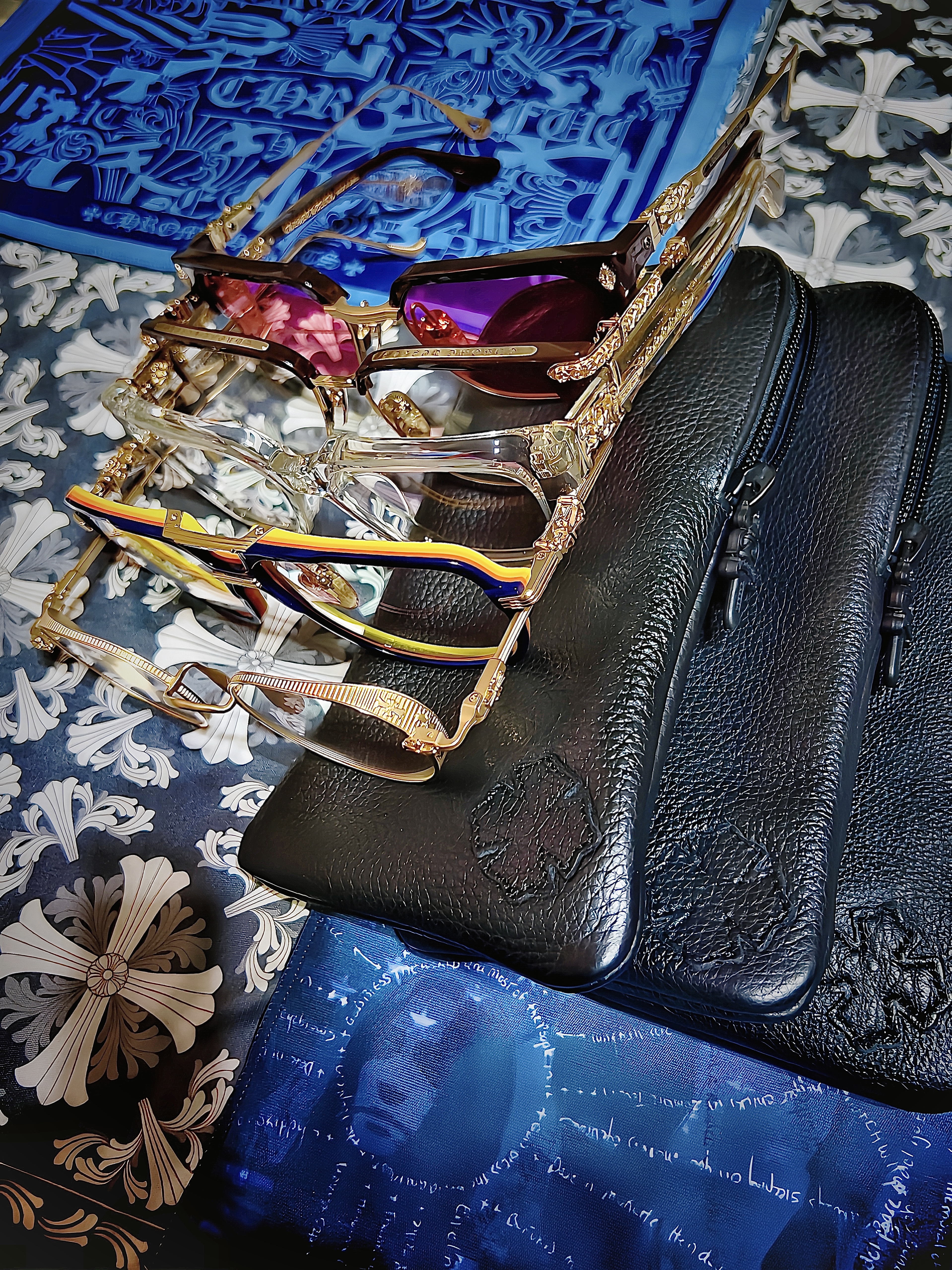 Chrome Hearts Vagasoreass Gold Plated Matte Gold Plated, Chrome Hearts Thirst Trap Blue Hour 착용 스타일 - 7
