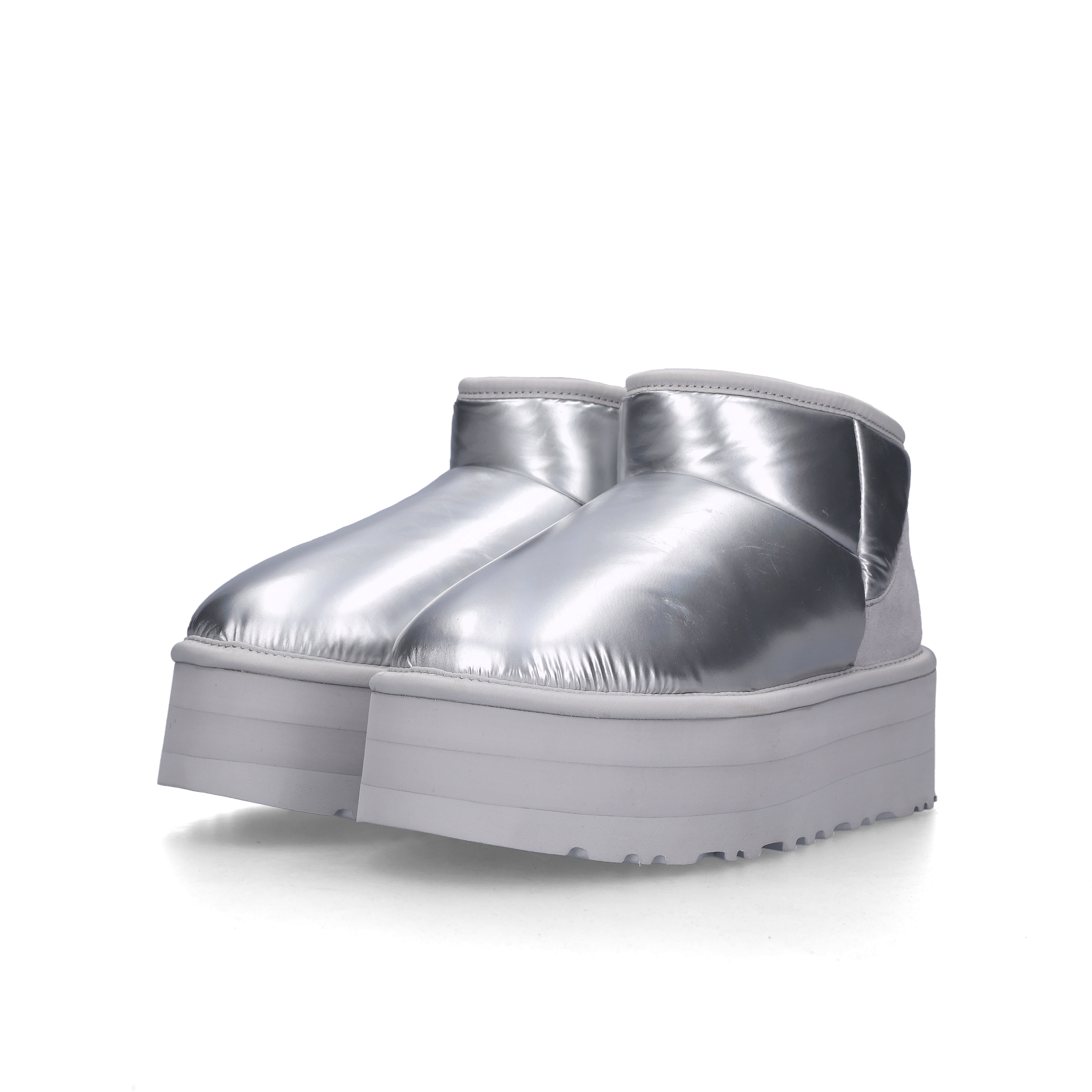 (W) UGG Ultra Mini Platform Hi Shine Silver