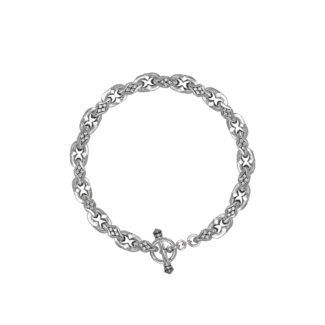 스쿠도 돌핀 화이트 스톤 브레이슬릿 볼드