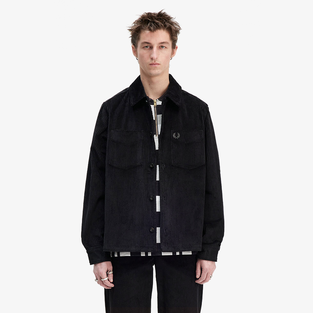프레드페리 코듀로이 오버셔츠 블랙(Fred Perry Corduroy Overshirt Black) - 2