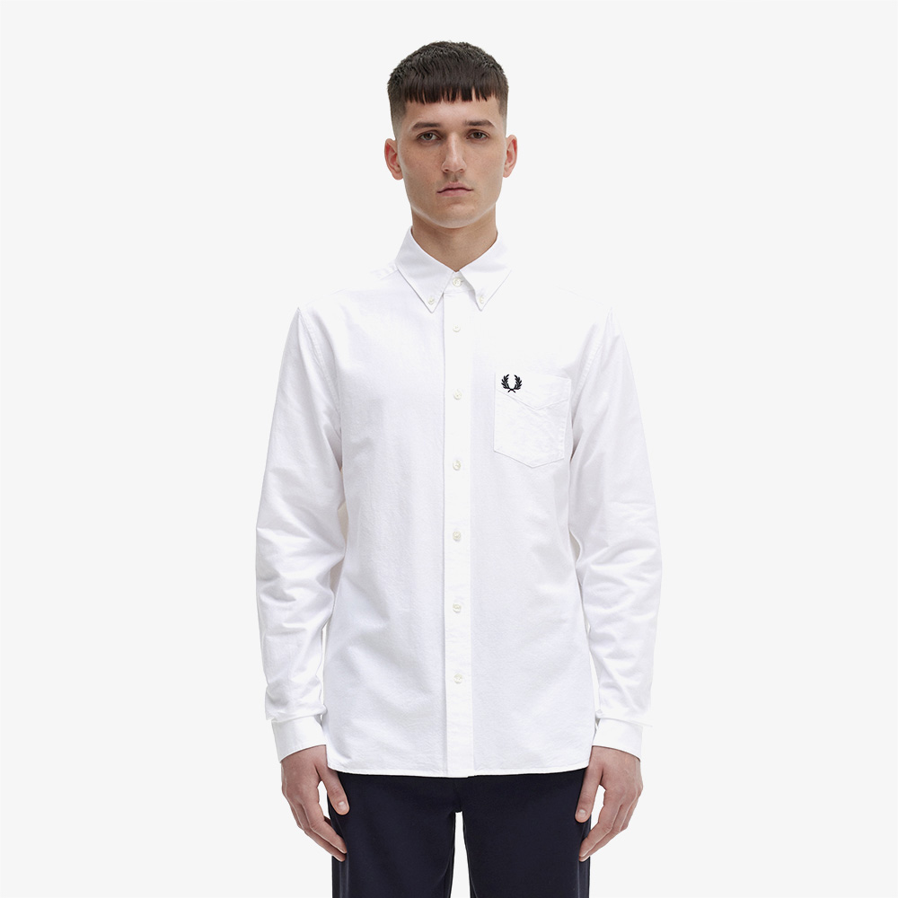 프레드페리 롱 슬리브 옥스포드 셔츠 화이트(Fred Perry Long Sleeves Oxford Shirt White) - 2