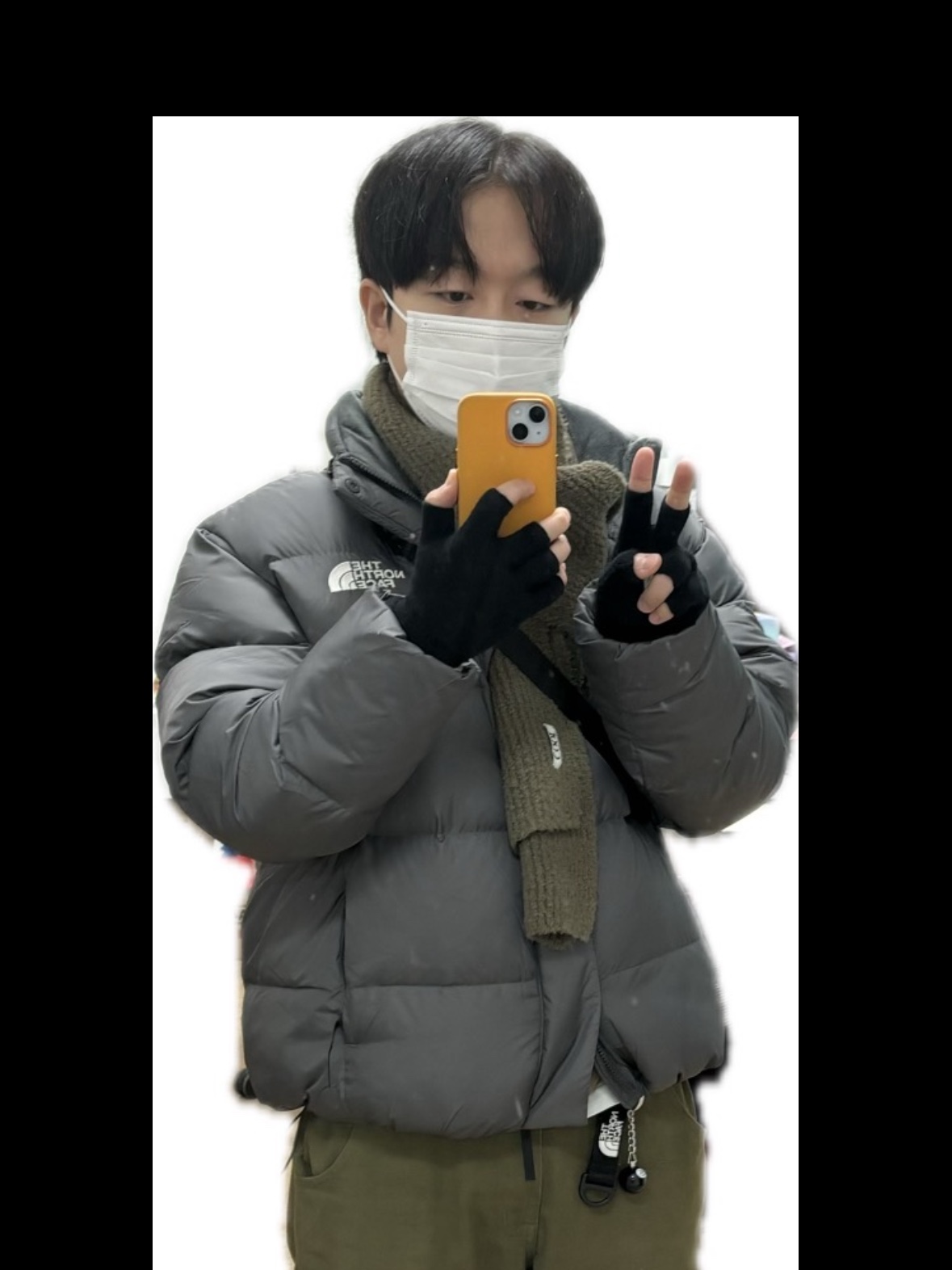 The North Face Marion On Ball Jacket Dark Gray - 24FW 착용 스타일