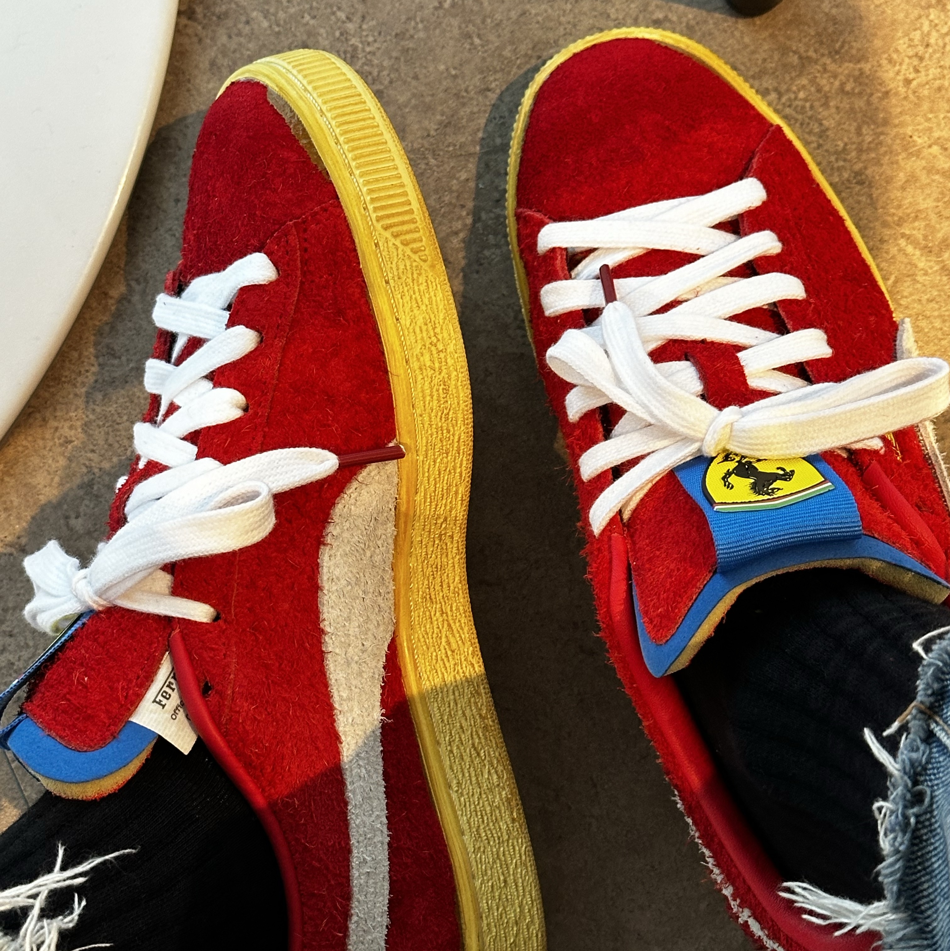 Puma x Joshua Vides Ferrari Suede White Black 착용 스타일