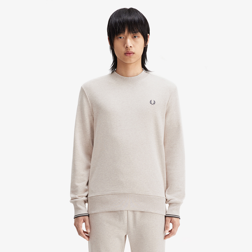 프레드페리 크루넥 스웻셔츠 포리지(Fred Perry Crew Neck Sweatshirt Porridge Marl) - 2