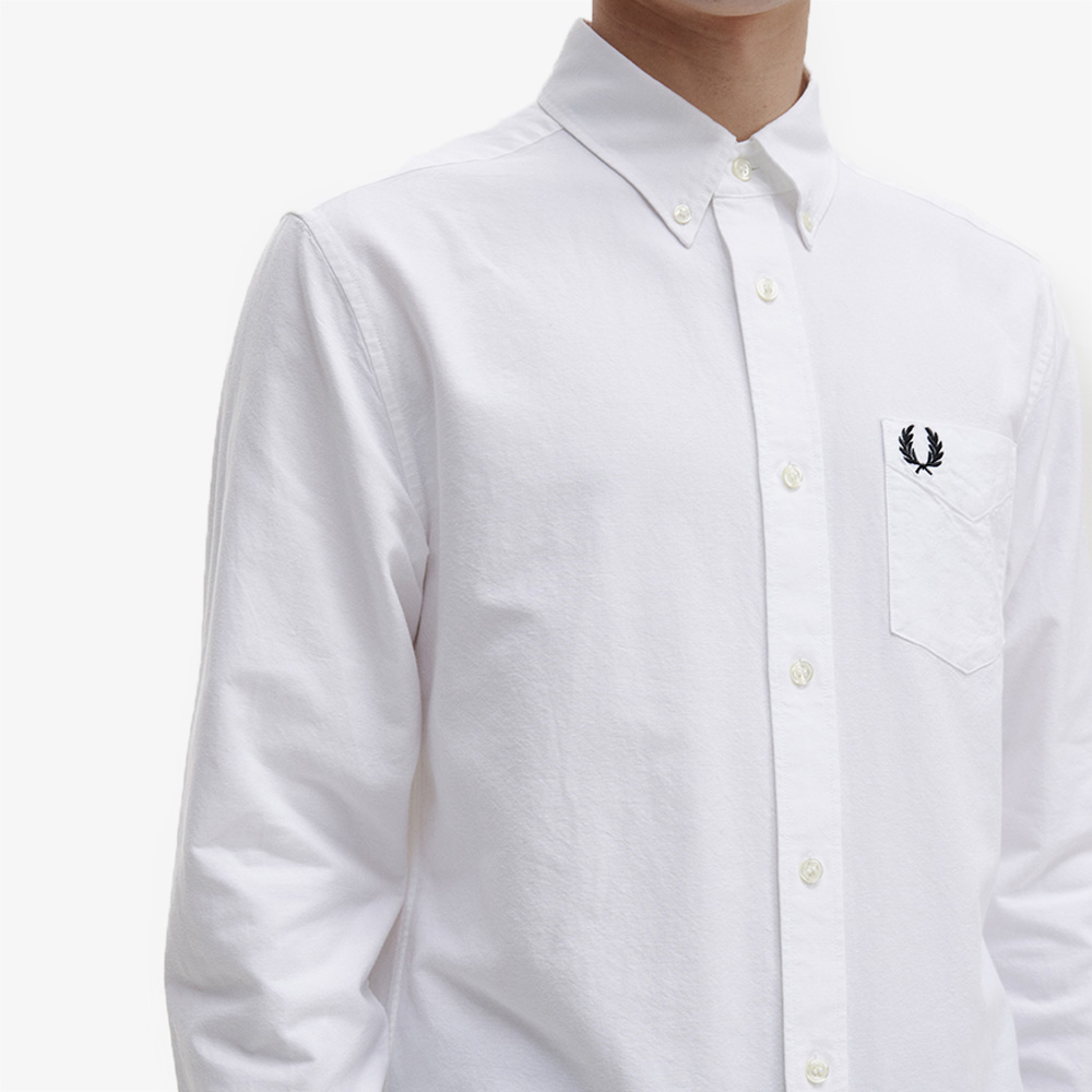 프레드페리 롱 슬리브 옥스포드 셔츠 화이트(Fred Perry Long Sleeves Oxford Shirt White) - 4
