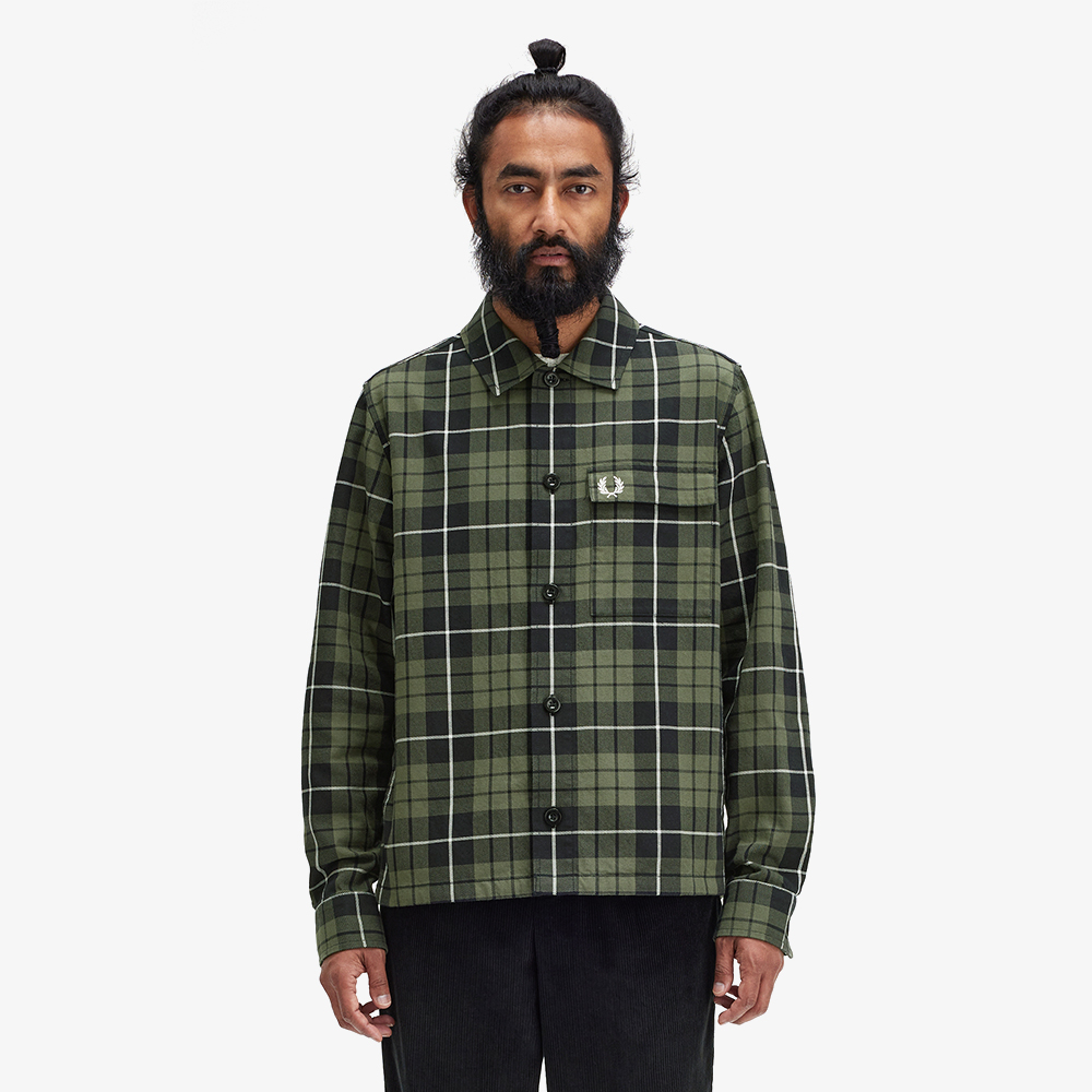 프레드페리 체크 오버셔츠 로렐리스그린(Fred Perry Check Overshirt Laurel Wreath Green) - 2
