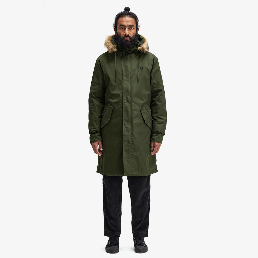 프레드페리 집 인 라이너 파카 헌팅그린(Fred Perry Zip-In Liner Parka Hunting Green) - 2