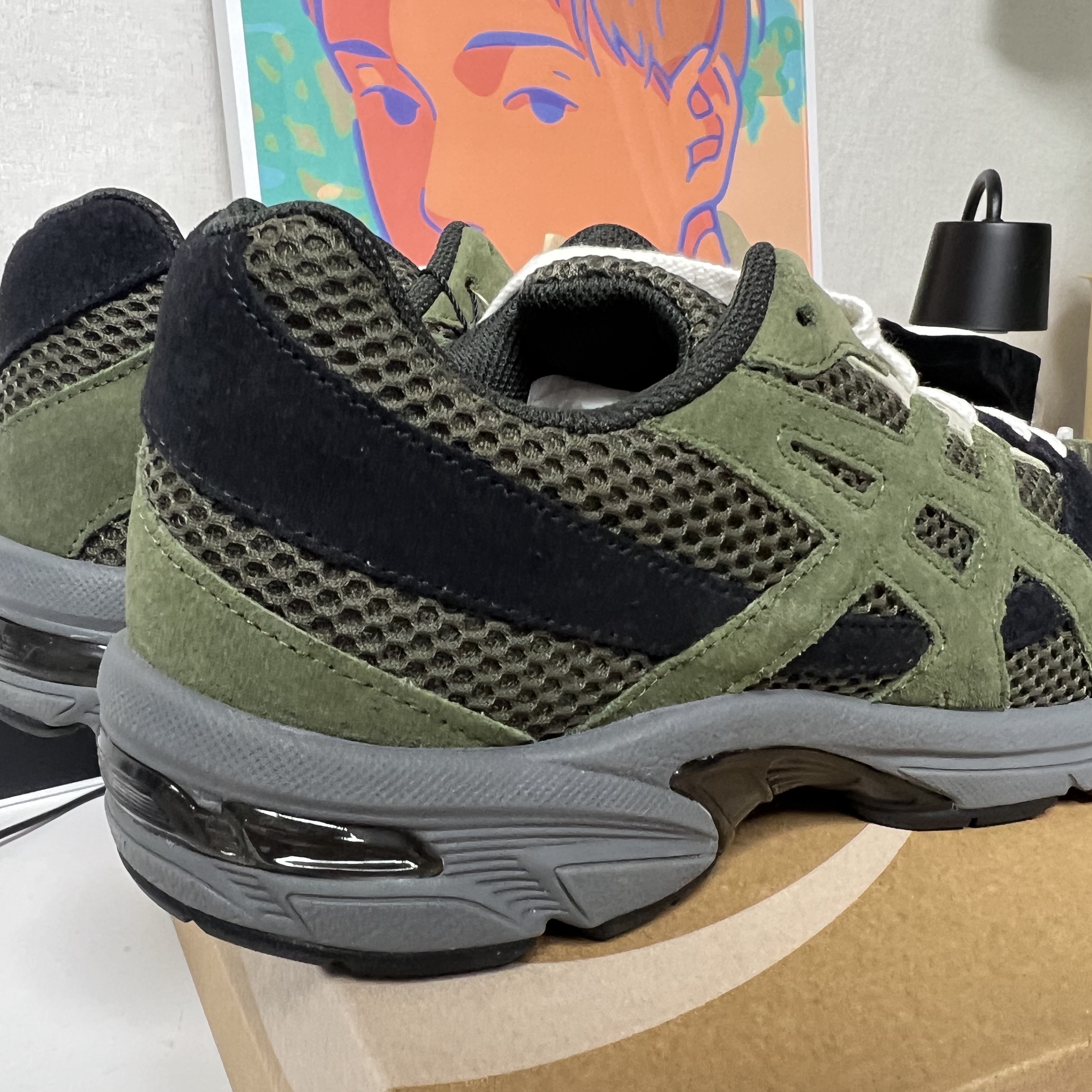 Asics Gel-1130 SMU Olive Canvas Smog Green 착용 스타일 - 3