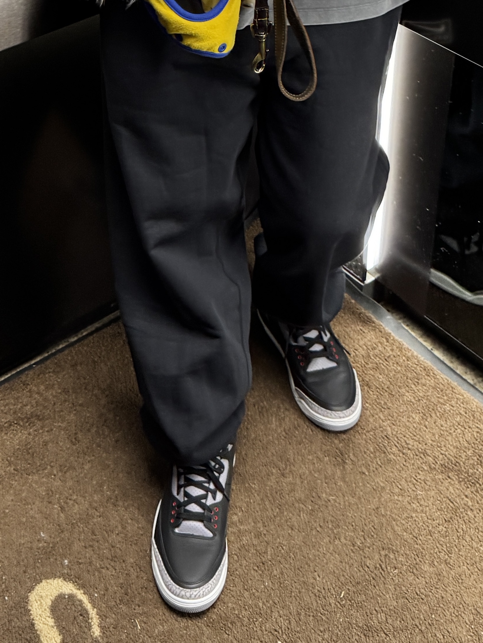 Jordan 3 Retro Black Cement 2024, The North Face Printed 1996 Retro Nuptse Jacket Ice Blue 착용 스타일 - 2