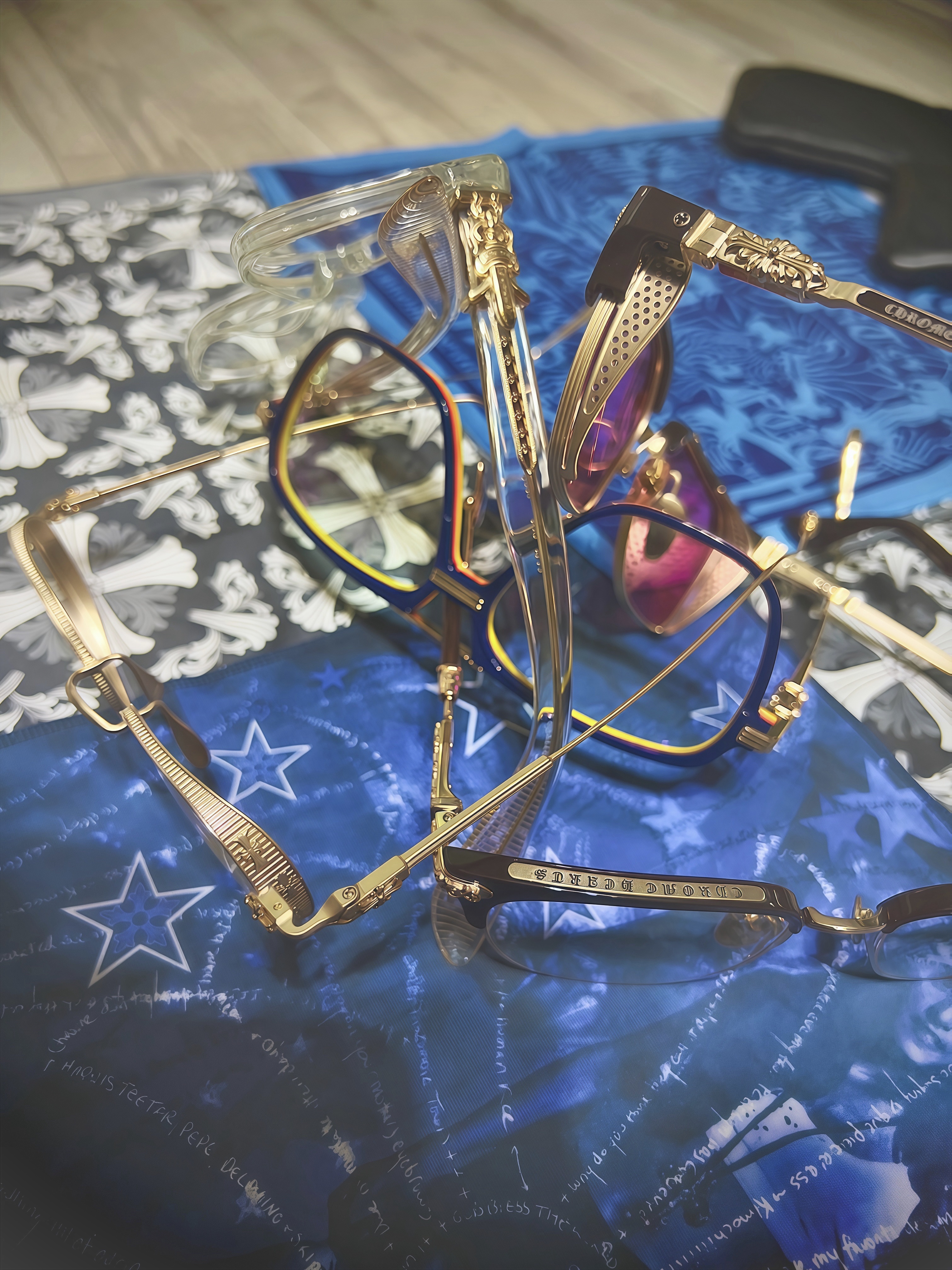Chrome Hearts Vagasoreass Gold Plated Matte Gold Plated, Chrome Hearts Thirst Trap Blue Hour 착용 스타일 - 9