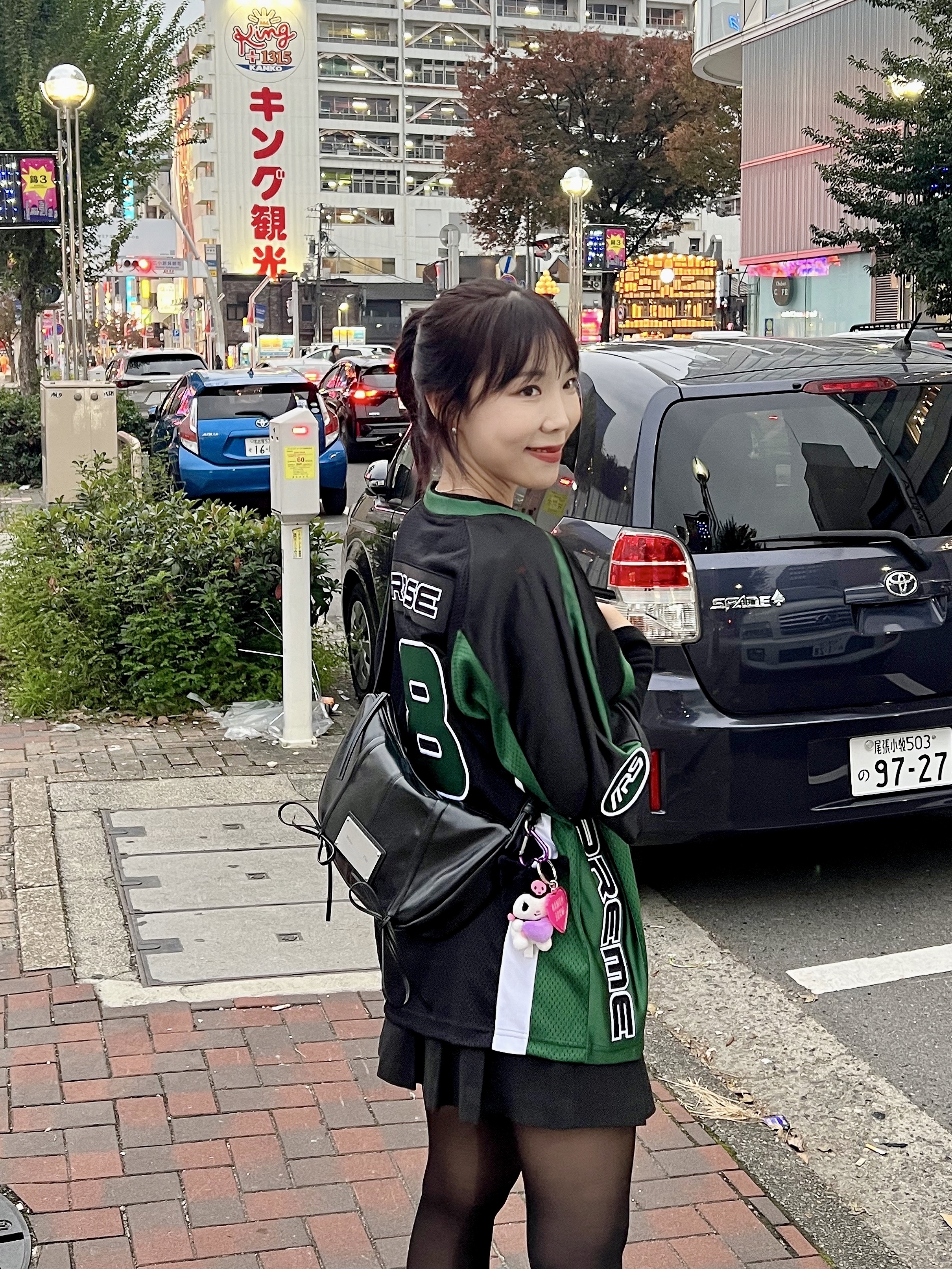 Supreme x Martine Rose Football Jersey Black - 24FW, Matin Kim Half Shirring Ribbon Round Bag Black 착용 스타일 - 2