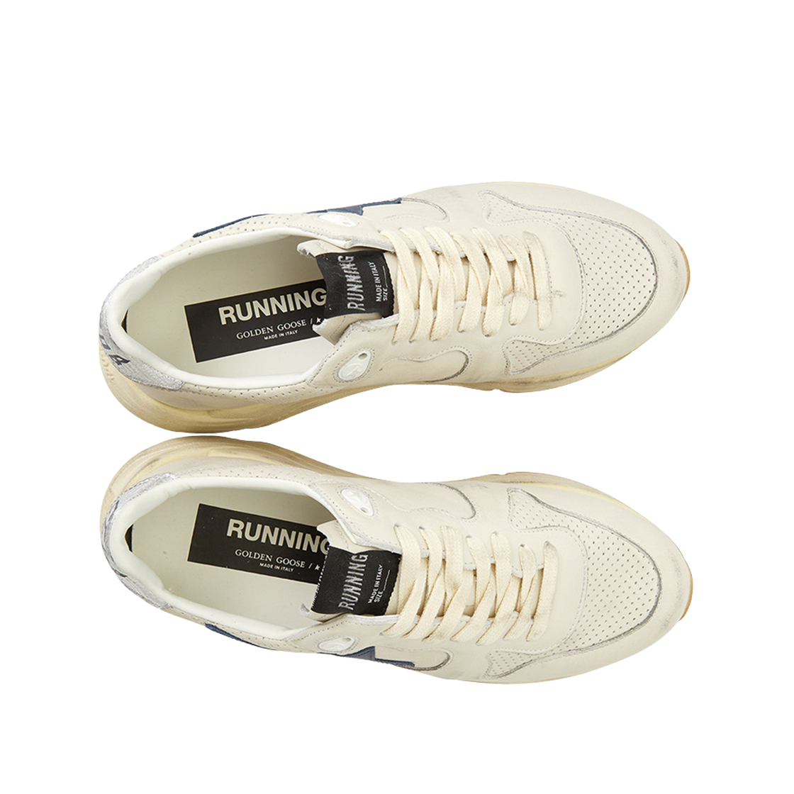 골든구스 러닝 솔 스니커즈 화이트 블루(Golden Goose Running Sole Sneakers White Blue) - 2