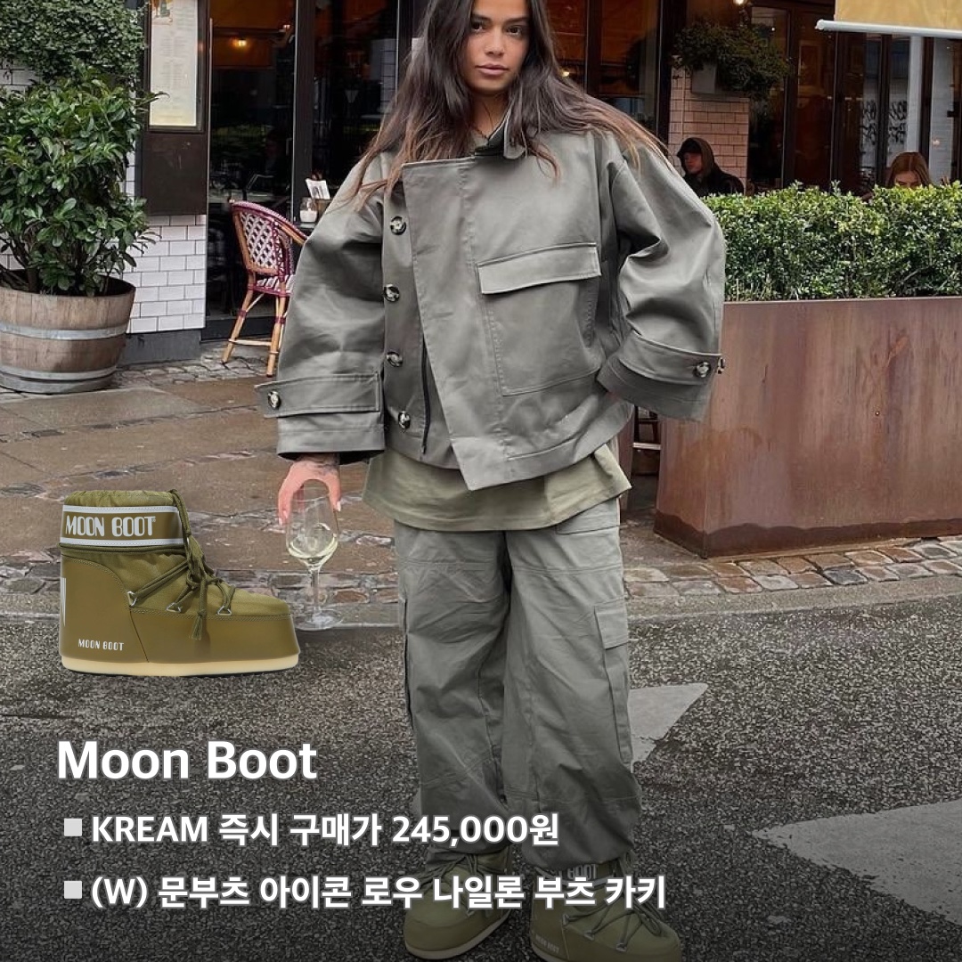 (W) Moon Boot Icon Nylon Boots White, (W) Moon Boot Icon Low Nylon Boots Silver Satin 착용 스타일 - 5