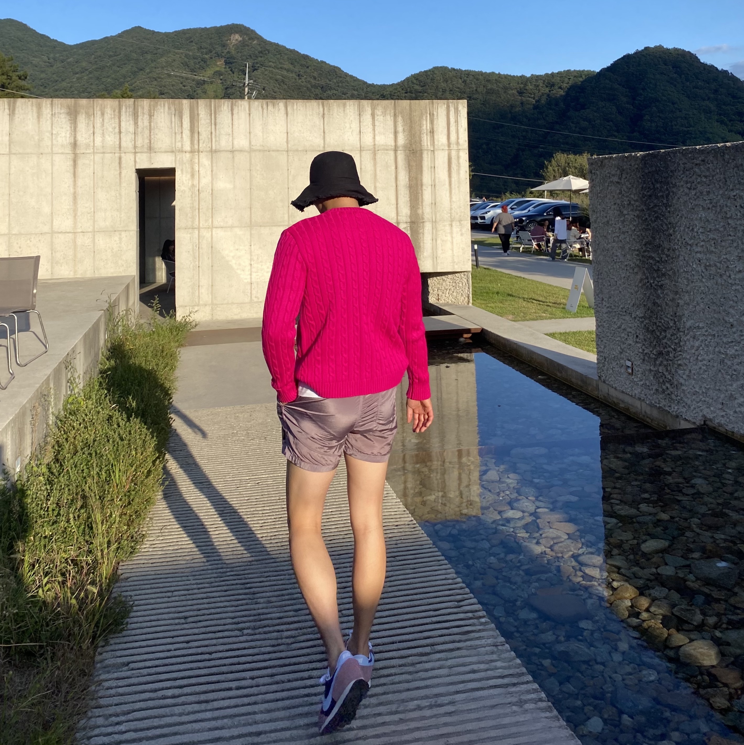Stone Island B0643 Nylon Metal in Econyl Regenerated Nylon Slim Fit Swimming Trunks Pink - 24SS 착용 스타일