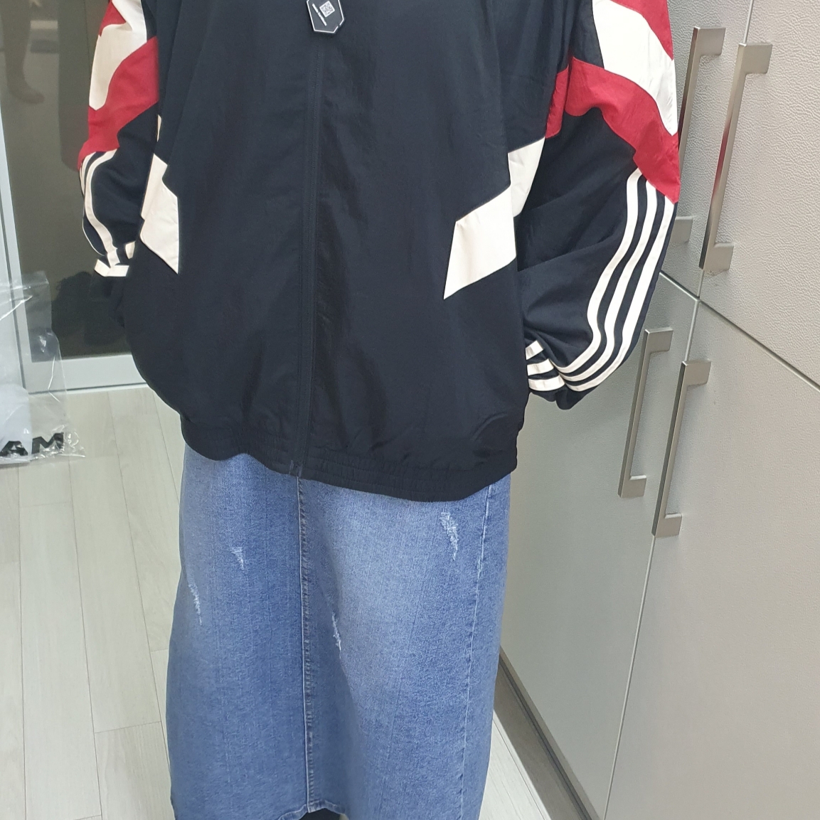 Adidas Manchester United Originals Track Top Black Red - KR Sizing 착용 스타일