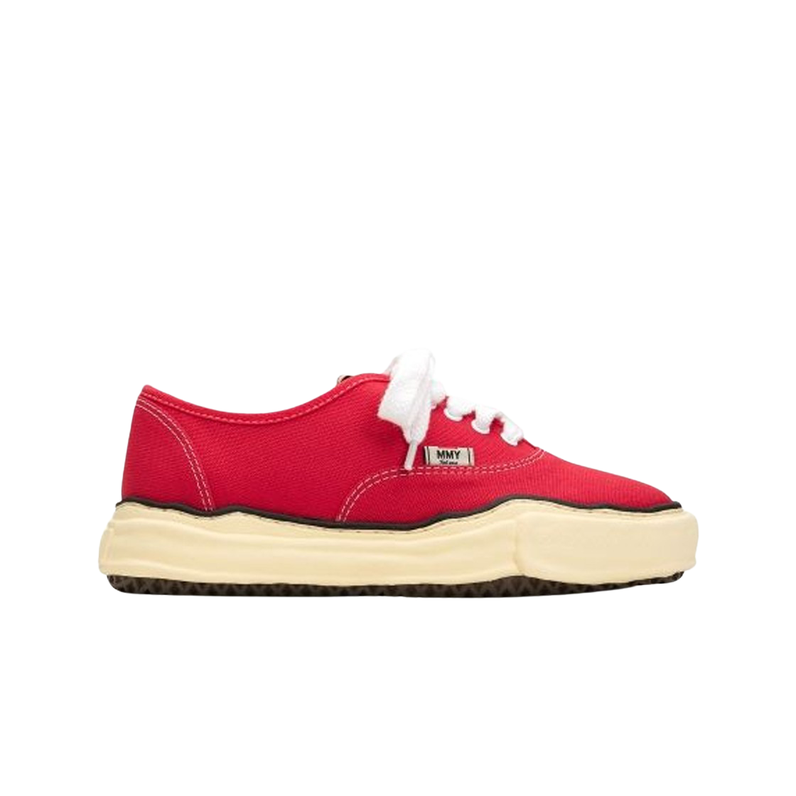 메종 미하라 야스히로 베이커 OG 솔 오버다이드 캔버스 로우탑 스니커즈 레드(Maison Mihara Yasuhiro Baker OG Sole OD Canvas Low-top Sneakers Red)