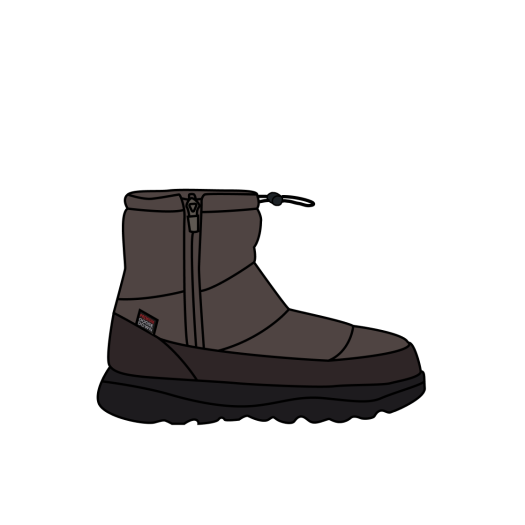 The North Face Goose Down Short Boots Brown